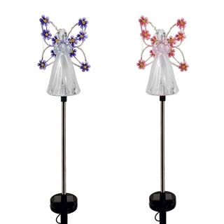 Solcellelampe med engel på spyd